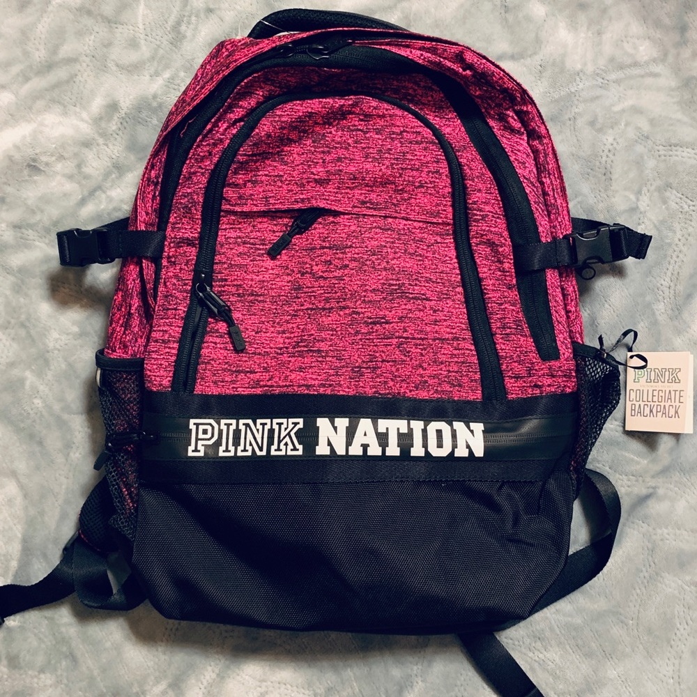 Pink Nation Collegiate Campus Backpack Pink&Black